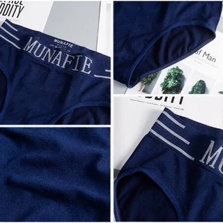 #071 ไม่มีถุง Boxerชาย แบรนด์Munafie ขอบตัดสี ผ้านิ่มใส่สบาย ไม่อึดอัด COK