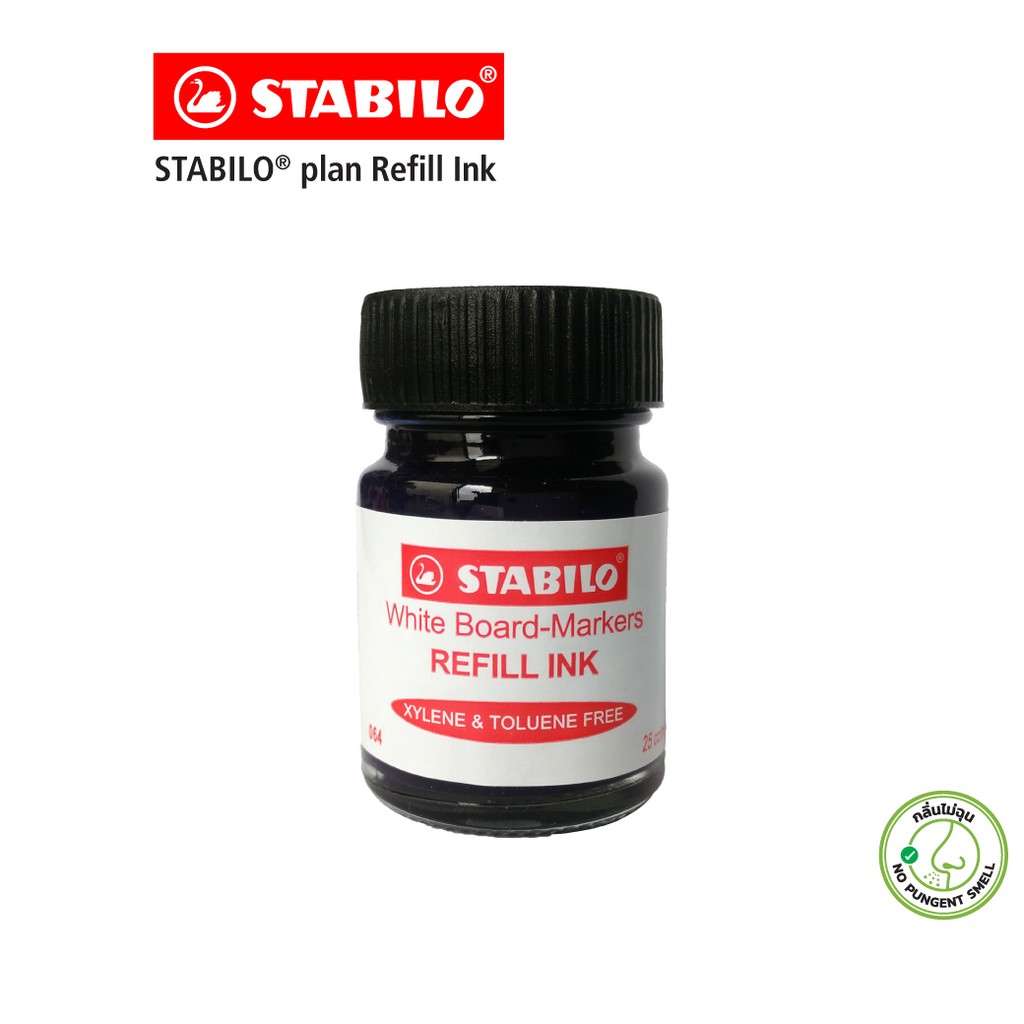 [Official Store] STABILO สตาบิโล Plan หมึกเติม Refill Ink ปากกาไวท์บอร์ด ไวท์บอร์ด - สีดำ จำนวน 1 ขวด (กลิ่นไม่ฉุน)