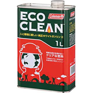 ถังน้ำมันพร้อมน้ำมันเบนซินขาว จาก Coleman 170-6759-60 Eco Clean 3.3 fl oz (1 L) และ (4 L)