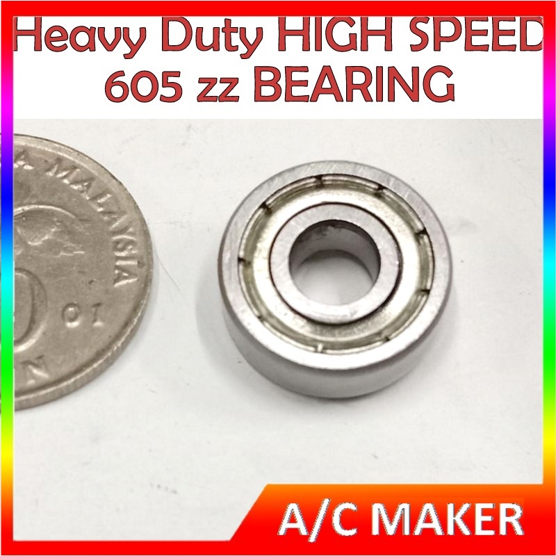 605 zz rs 5x14x5 มม.คุณภาพสูงแบริ่งโลหะ SHIELDED COVER Ball Miniature สเก็ตบอร์ด SCOOTER ล้อพัดลม 60