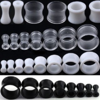 Double Flare Acrylic Hollow Saddle Ear Tunnels Plugs