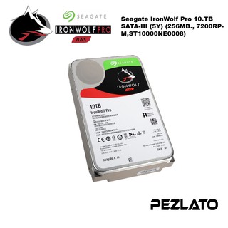 (ฮาร์ดดิส)10.TB  Seagate IronWolf Pro  SATA-III (5Y)(256MB., 7200RPM,ST10000NE0008)