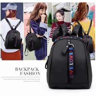 กระเป๋าเป้สะพายหลัง กระเป๋าสะพายหลังผู้หญิง backpack women (black)