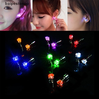 [baipestonop] ต่างหูสตั๊ด ไฟกระพริบ LED ต่างหูสตั๊ด บาร์ ไนท์คลับ เครื่องประดับ KTV ♨ขายดี