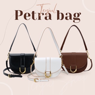 พร้อมส่ง🥨 Petra bag กระเป๋าสะพาย ทรงครึ่งวงกลม มีสายสะพายให้ 2 เส้น กระเป๋าสะพายข้าง