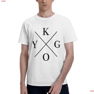 เสื้อยืดสีขาว เสื้อยืดผู้ชาย DJ Disc Jockey ดีเจ ดนตรี KYGO ไคโก Logo Tee Shirts Mens Basic Short Sleeve T-Shirt เส