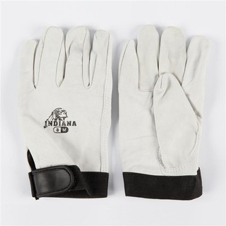 ถุงมือหนังแพะข้อมือติดเวลโก M สีขาว อินเดียน่า Goatskin Gloves Wrist Welded M, White Indiana