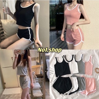 🌈พร้อมส่ง🌈ชุดเซ็ทเสื้อกล้าม+ชุดเซ็ทเสื้อครอป เซ็กซี่น่ารักยั่วๆบดๆ (1712)