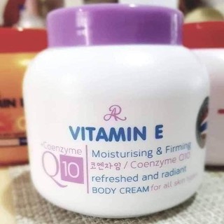 อาร์วิตามิน อี พลัส โคเอนไซม์ คิวเทน บอดี้ ครีม AR VITAMIN E + COENZYME Q10 BODY CREAM