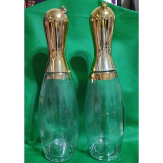 ขวดสุรานอก ทรงโบลิ่ง Vintage  Jim Beam Decanter Glass Bowling Pin Bottle