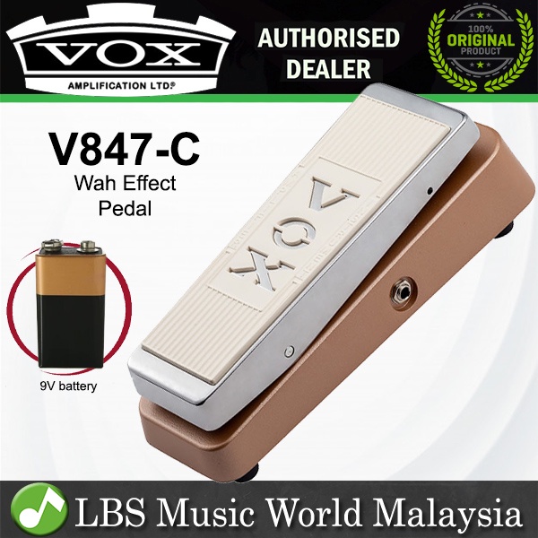 Vov V847-C Wah Effects Pedal สําหรับกีตาร์ไฟฟ้าพร้อม True Bypass Switching (V847C V847 C)