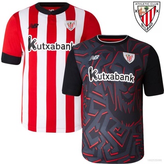 เสื้อกีฬาแขนสั้น คอกลม ลายทีมชาติฟุตบอล Athletic Club 2022-2023 ชุดเหย้า เยือน พลัสไซซ์ สําหรับผู้ชาย และผู้หญิง