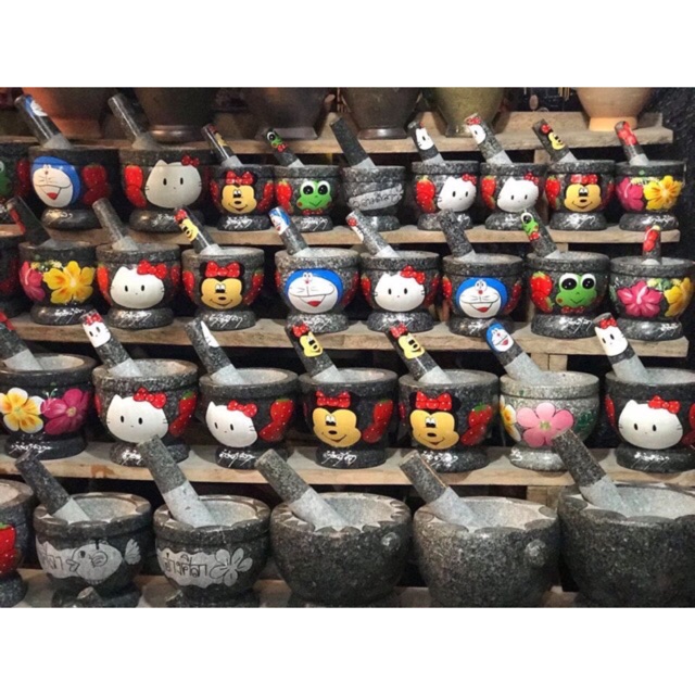 ร้านครกคุณติ๊กอ่างศิลา ครกหิน ครก ครกหินแกรนิต ครกหินอ่างศิลา ขนาด4.5นิ้ว ตำกระเทียมพริกได้ ยกล้างง่าย ทำมาจากหินแท้100%