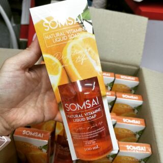 สบู่ส้มใส Somsai soap ทำความสะอาดผิวหน้า ผิวกาย มีให้เลือก2ขนาด