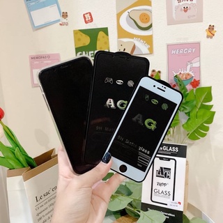 พร้อมส่งในไทย🕊ฟิล์มมือถือ ฟิล์มสำหรับ iPhome ฟิล์มกระจกเต็มจอสีขาว/ดำ แบบด้าน ฟิล์มกระจก ฟิล์มด้าน ฟิล์มลดรอยนิ้วมือ