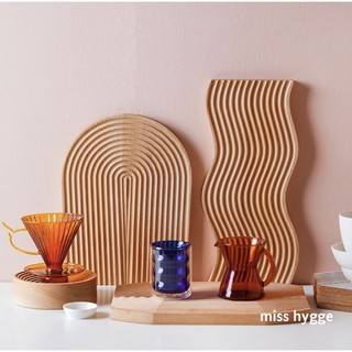 ถาดไม้เอนกประสงค์มินิมอลทรงโค้งตรงปกpreorder//miss.hygge