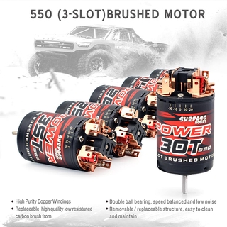 ใหม่ มอเตอร์แปรงถ่าน 550 3-Solt 12T 14T 20T 25T 30T 35T สําหรับรถบังคับ 1/10 1/12 Wltoys Traxxas Crawler Monster