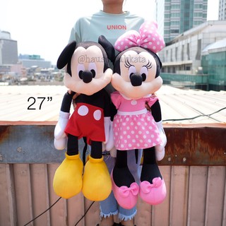 ตุ๊กตา Mickey Mouse มิกกี้เม้าส์ &amp; Minnie Mouse มินนี่เม้าส์ Club House 7/11/16/20/24/27นิ้ว มิกกี้ มินนี่ มิกกี้เม้า