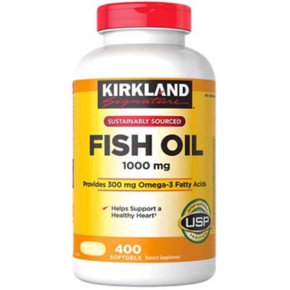 Kirkland Fish oil 1000 mg. 400 เม็ด หมดอายุ 12/23