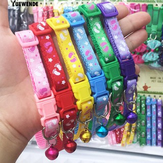 ※‴แฟชั่นที่น่ารักรูปแบบ Paws Pet Puppy Collars กับกระดิ่งสำหรับสุนัขขนาดเล็กสร้อยคอ