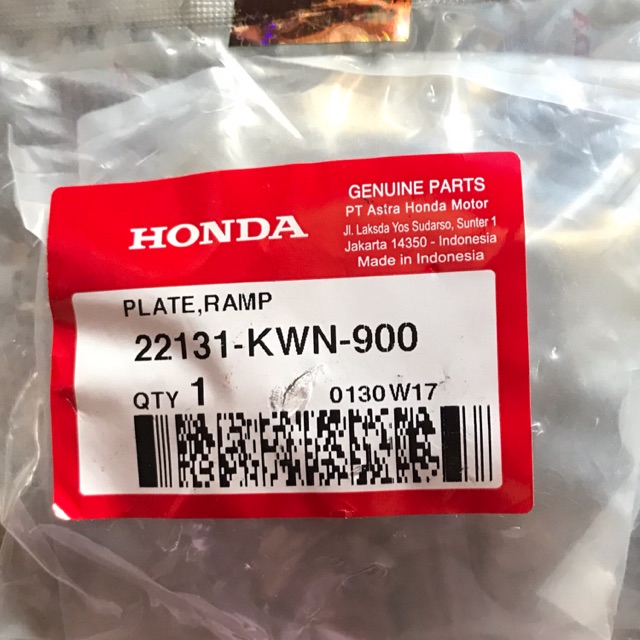 Original Honda Vario 125 PCX Roller Plate ฝาครอบแผ่น 22131 KWN 900