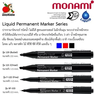 Monami liquid permanent marker 0.5/1.0/2.0 mm. I ปากกามาร์คเกอร์ถาวรสีแดง ดำ น้ำเงิน