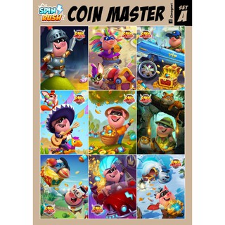 ชุดสติ๊กเกอร์ + เข็มกลัด COIN MASTER