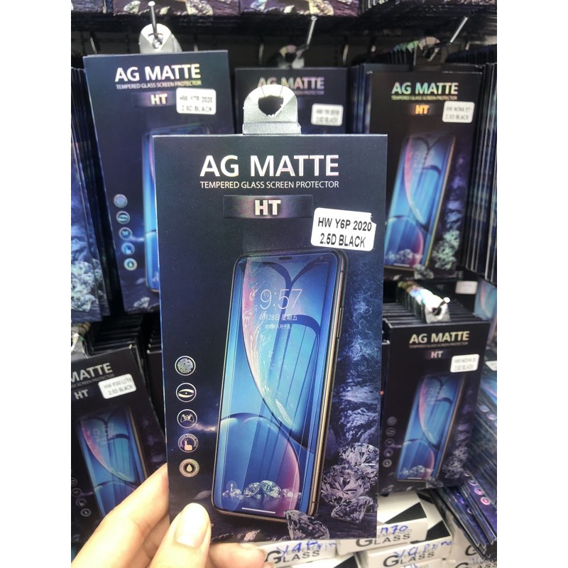 (ส่งจากไทย)ฟิล์มกระจกด้านกาวเต็มจอHuaweiY6P（2020）/Y7P（2020）/Y9（2019）/Nova4/P30life/P20pro/Nova7i/Nov
