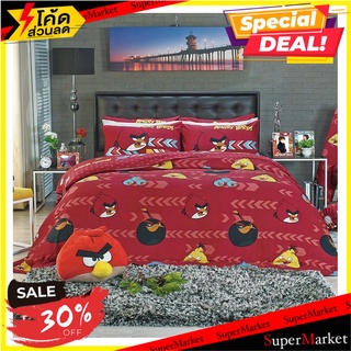 ชุดผ้าปูที่นอน 5 ฟุต 5 ชิ้น SATIN PLUS ANGRY BIRD PL016 ผ้าปูที่นอน BEDSHEET SET 5FT 5PCS SATIN PLUS ANGRY BIRD PL016 เค