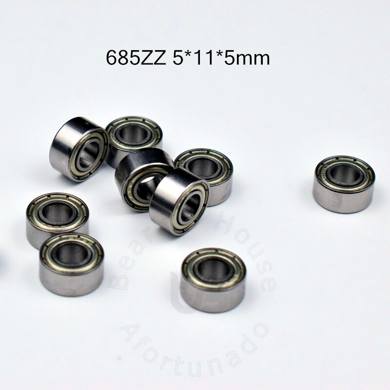 685 685ZZ 5*11*5 ( มม.) 10 ชิ้นแบริ่ง ABEC-5 โลหะปิดผนึกแบริ่งขนาดเล็ก 685 685Z 685ZZ chrome เหล็กแบ