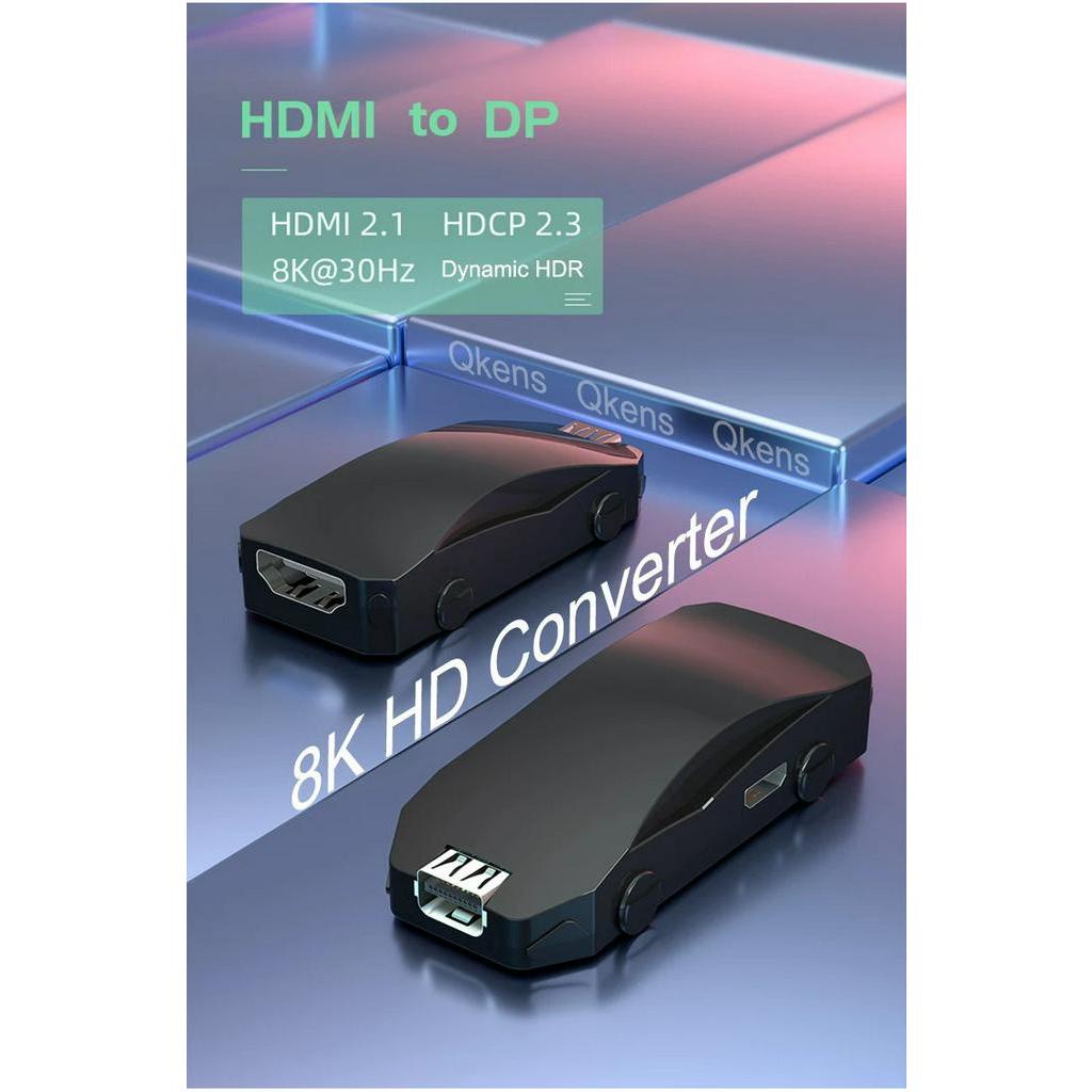Uhd 8K หญิง HDMI To DP Converter 4K 60Hz 120Hz HDMI DP วิดีโออะแดปเตอร ์ สําหรับ PS5 PS4 Xbox แล ็ ปท ็ อป PC To TV Monitor โปรเจคเตอร ์