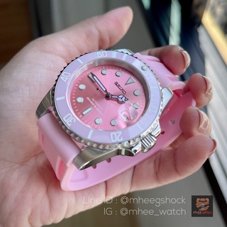 Seiko Modify Pink Submarine สายRubber สวยมากๆ