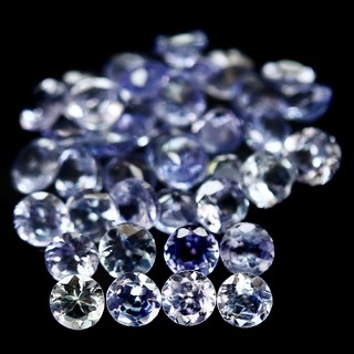 แทนซาไนท์ (Tanzanite) 2.50 กะรัต 40  ชิ้น 2.5 มม. (14841)