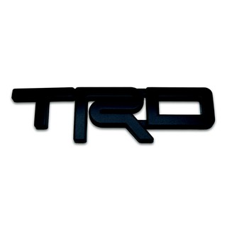 โลโก้ "TRD" size M สูง 6เซน สีดำด้าน Corollar Altis Camry Hilux Vigo Vios Fortuner Hilux Revo Rocco Innova