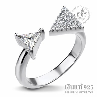 555jewelry แหวนเงินแท้  Silver 925 ดีไซน์เก๋ รุ่น MD-SLR042 (SLR-B1)