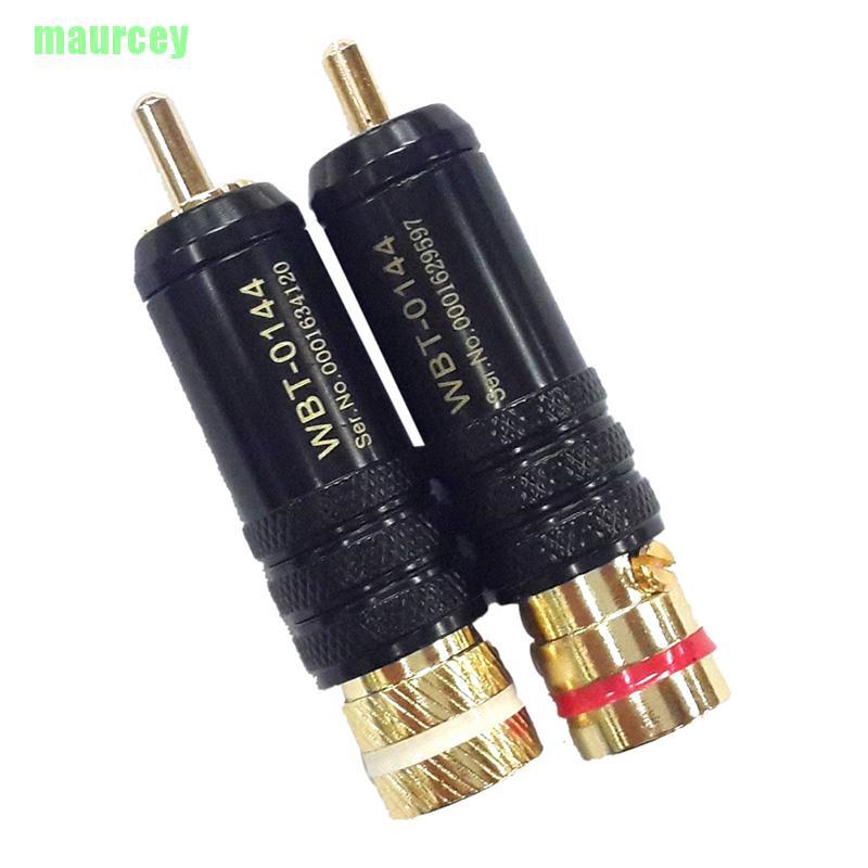 MA WBT-0144 Gold plated RCA plug lock Soldering Audio/Video plugs Connect
