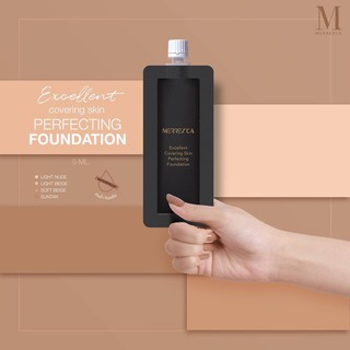 Merrezca Excellent Covering Skin Perfection Foundation 5ml. แบบซอง รองพื้น กันน้ำ