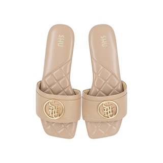 SHU PALETTE SOFT SIGNET ON RIVIERA SANDALS - MORTAR BROWN รองเท้าแตะ