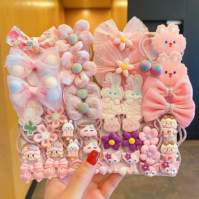 【แพ็คละ 20 ชิ้น】ยางมัดผม รูปโบว์น่ารัก เครื่องประดับผม แฟชั่นสําหรับเด็กผู้หญิง