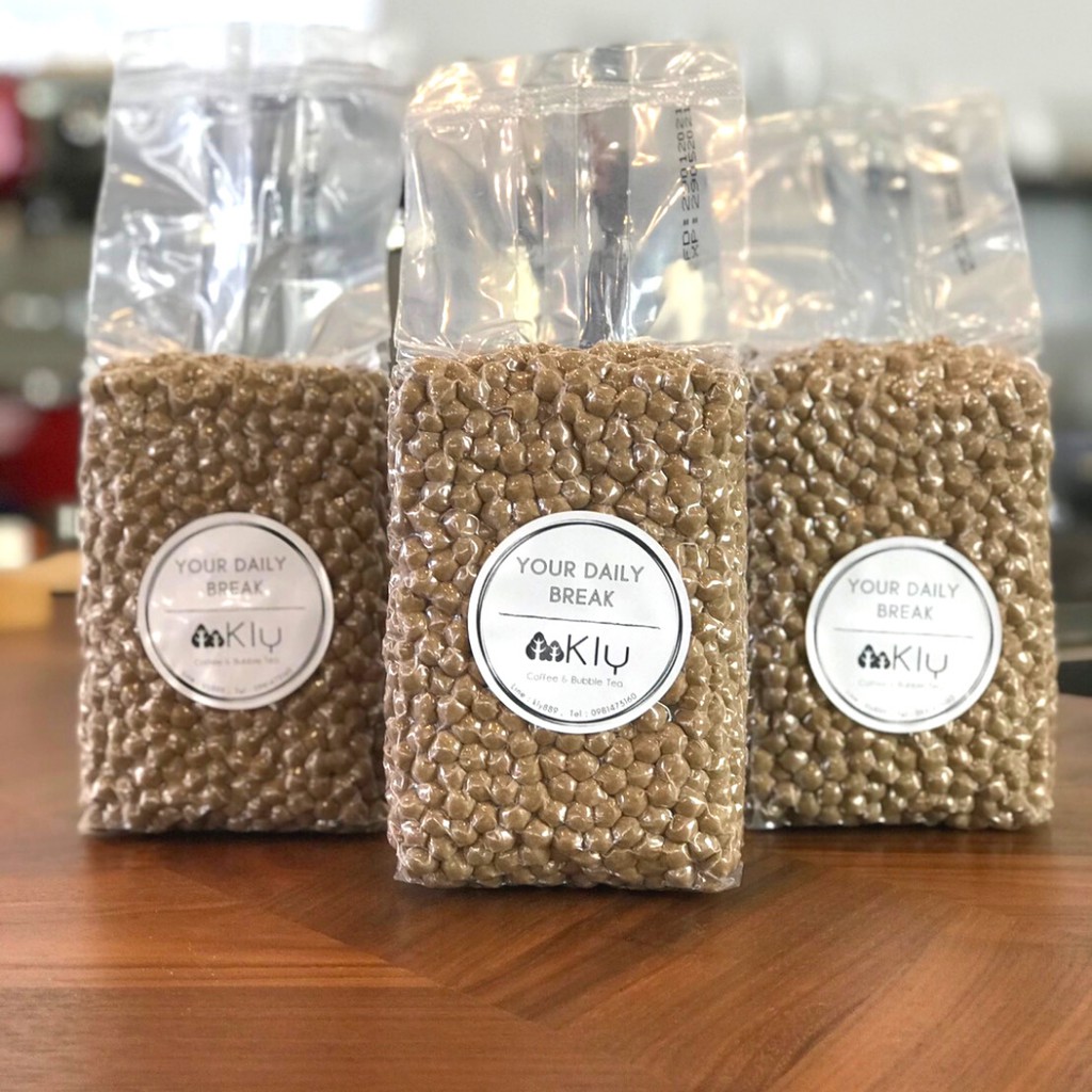 เม็ดไข่มุก แบรนด์ KLY ( Bubble Tea ) เม็ดไข่มุกดิบ ไข่มุก ไข่มุกชานม ไข่มุกดำ
