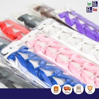 โบว์กิ๊บ 2 ชั้น 6ชิ้น/1แพ็ค โบว์กิ๊บติดผม แบบสี เล้กส่งของทุกวัน