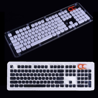 104 Keys Layout Low Profile Keycaps Backlit Crystal Edge for Mechanical Keyboard