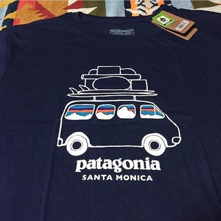 [S-5XL]เสื้อยืดแขนสั้น ผ้าฝ้ายแท้ ทรงหลวม พิมพ์ลายรถบัส Patagonia สไตล์ญี่ปุ่น สําหรับผู้ชาย