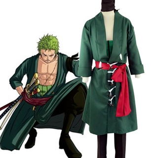 Roronoa Zoro 2nd ชุดคอสเพลย์ One Piece เสื้อคลุมกิโมโน ฮาโลวีน เสื้อคลุม เสื้อคลุม สําหรับผู้ชาย