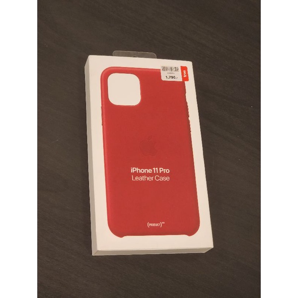 เคสแท้ Apple iPhone 11 pro หนังสีแดง