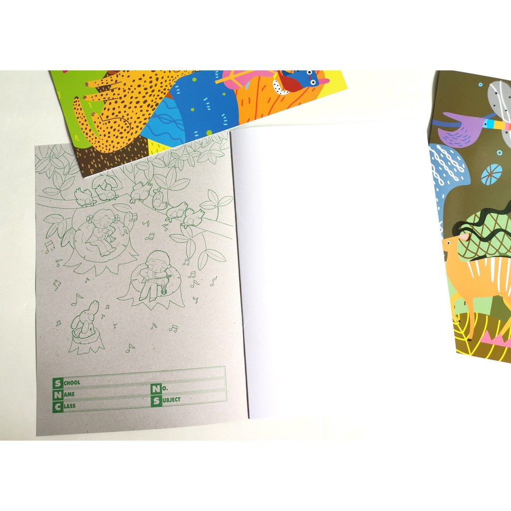 สมุดวาดเขียน สมุดวาดภาพระบายสีเล่มใหญ่ 4/10 กระดาษ 80gsm ปกภาพการ์ตูนน่ารักๆ​ คละลาย