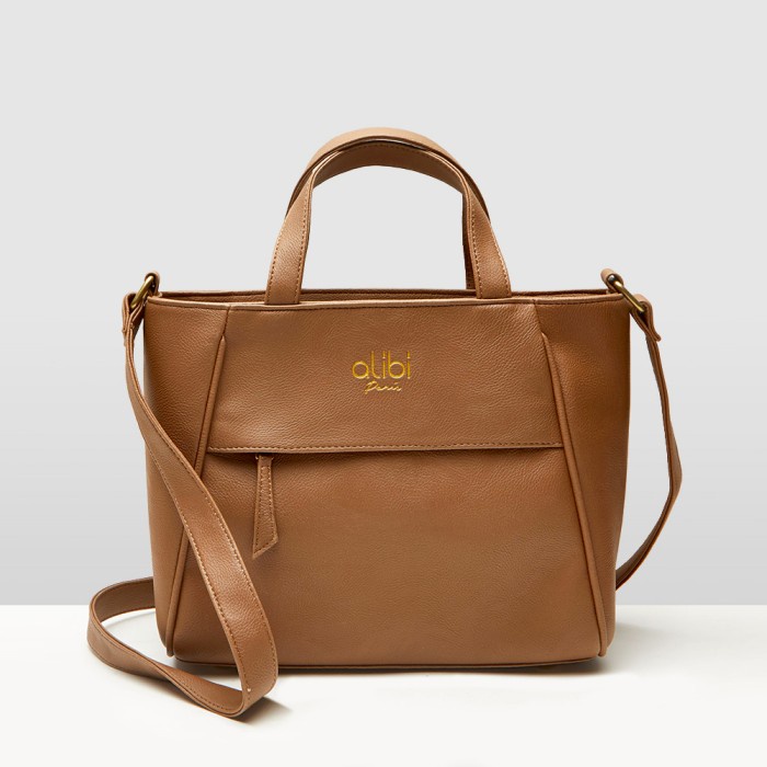 Alibi Paris Sling Bag Alexya Brown Bag Womens Sling Bag ALT7901B7 นําเข้าไหล่กระเป๋าอินเทรนด์ origin