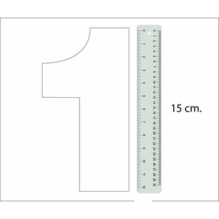 สติกเกอร์ตัวเลข PVC ขนาดใหญ่ สติกเกอร์แท้ หลากสี ขนาดสูง 15 ซ.ม. งานไดคัท