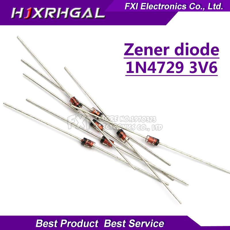 100pcs Zener diode 1W 3V6 hjxrhgal 1N4729A 3.6V 1N4729 DO-41