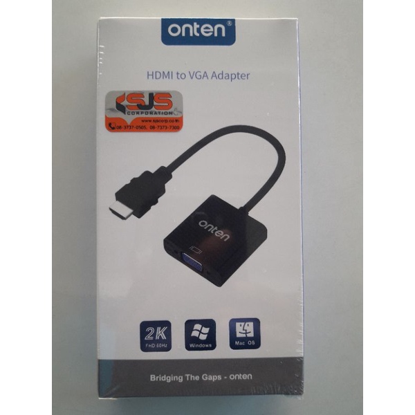 ONTEN OTN-5165 HDMI to VGA adapter อุปกรณ์แปลงภาพจาก HDMI ออกเป็น VGA
